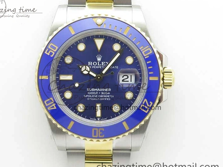 AAA Replica Watches HighQuality Edition Bracelet YG YG 2574 on Best Dial 41mm LB Blue SS Maker SS BP 126613 Submariner 0106